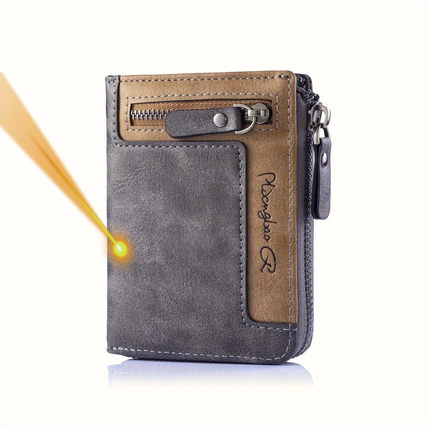 Personalized Men's Wallet for Husband, Custom Name Frosted PU Blocking Multi Card Slot Purse, Romantic Anniversary Gift for Him