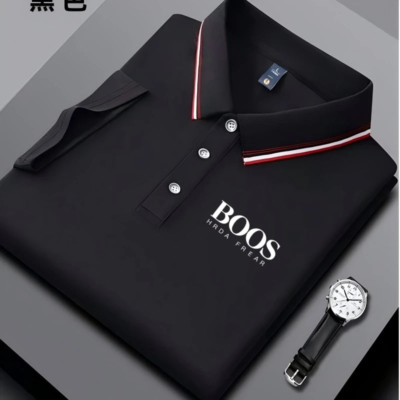 Summer New Men's Short Sleeved Polo Shirt Fashion Design Golf Top Casual T-shirt