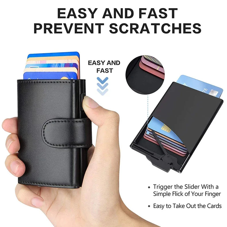 Anti Rfid Men Wallets Card Holder Trifold Wallet with Coin Pocket Money Bags Smart Wallet Purse for Men Carteira Masculina