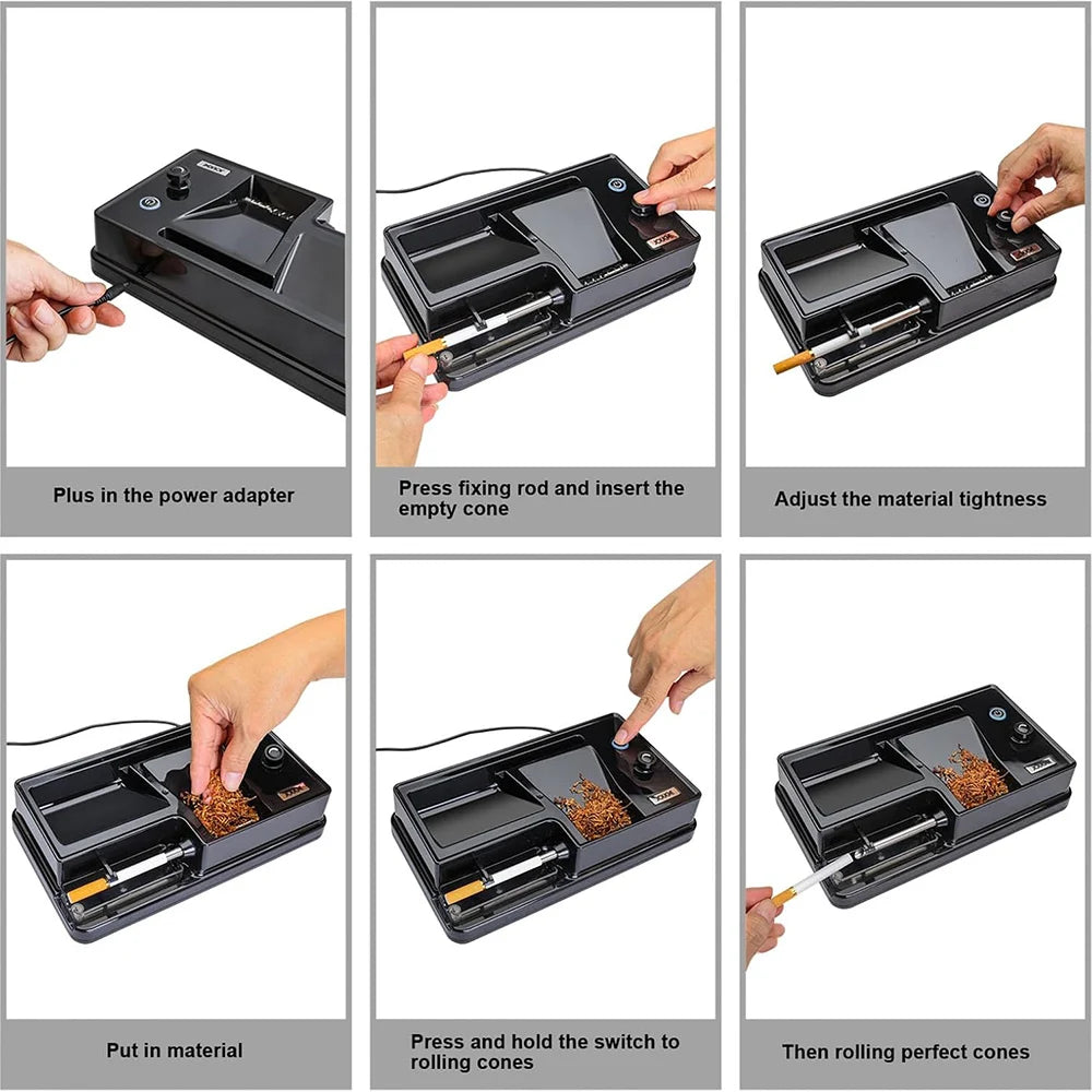 6.5/8MM Electric Cigarette Rolling Machine Automatic Infrared Sensing Roller Maker Cigarette Tobacco Injector Roller