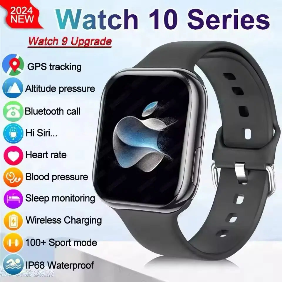 2025 Series 10 Watch 10 GPS Smart Watch Memory Music Video Bluetooth Call Heart Rate Waterproof NFC Smartwatch For Apple Android