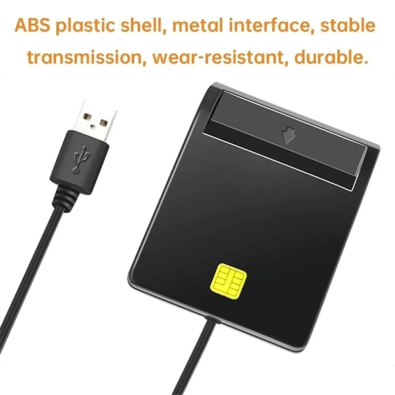 Multi-function Portable USB 2.0 Intelligent Card Reader Affordable Easy Use for DNIE ATM CAC IC ID Bank SIM Card Reader