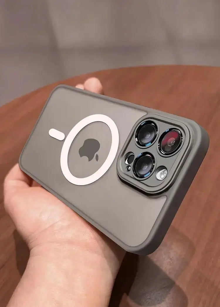 Magnetic Luxury Matte Translucent Armor Shockproof Case For iPhone 13 12 11 15 Pro Max 14 Plus For Magsafe Wireless Charge Cover