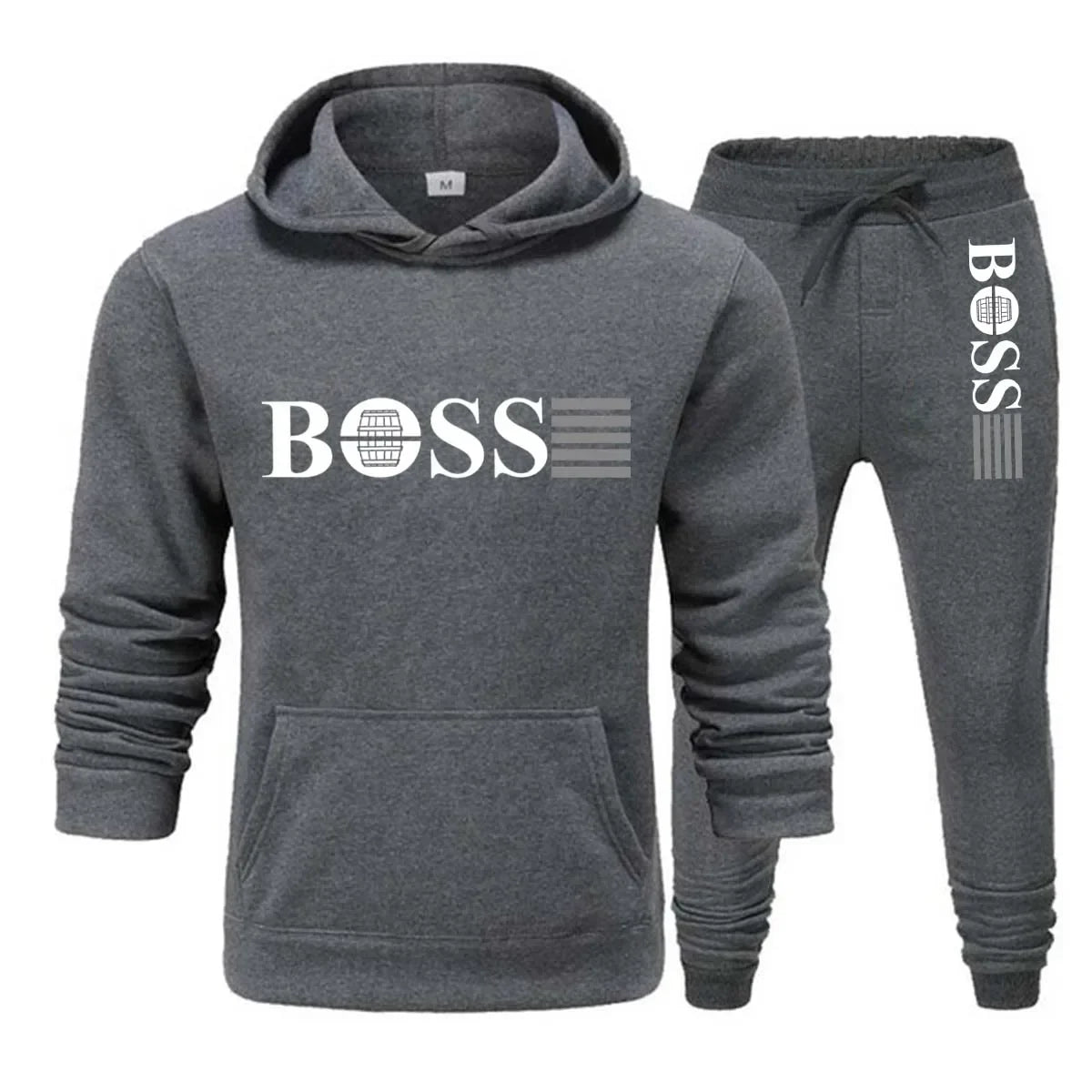 New autumn and winter men's long-sleeved hoodie; pants two-piece set of fashionable outdoor sportswear.