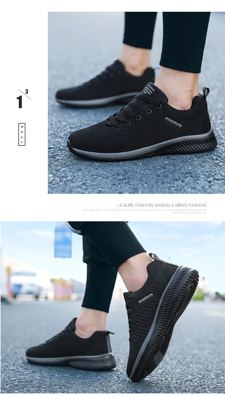 Men Running Walking Knit Shoe Casual Sneakers Breathable Sports Running Athletic Gym Lightweight Outdoor Women Shoes Size38-47