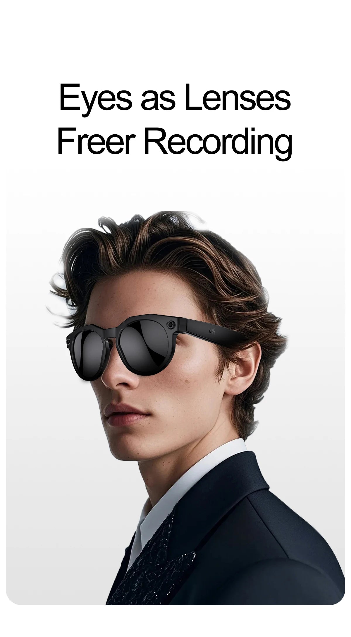 New Upgrade Brand Smart Glasses 800W Camera HD Video Recording AI Photo Recognition Bluetooth Call Translation Voice Sunglasses