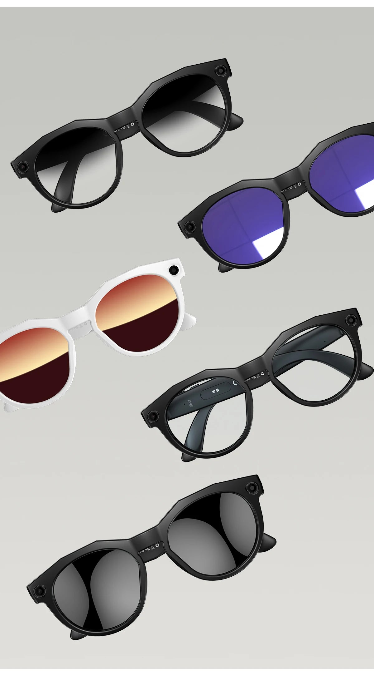 New Upgrade Brand Smart Glasses 800W Camera HD Video Recording AI Photo Recognition Bluetooth Call Translation Voice Sunglasses