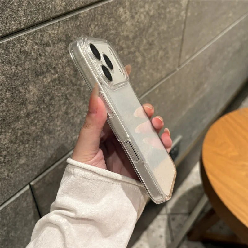 Luxury Bling Glitter Clear Shockproof Armor Case For iPhone 17 17Air 17Pro 17Pro Max Transparent Lens Protection Hard Back Cover