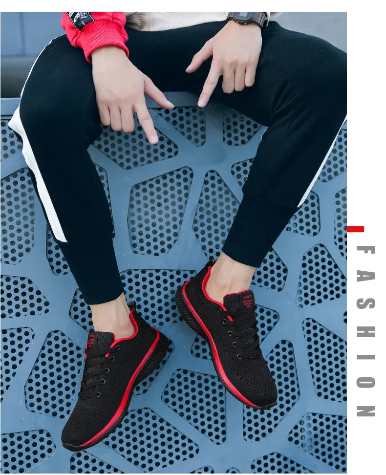 Men Running Walking Knit Shoe Casual Sneakers Breathable Sports Running Athletic Gym Lightweight Outdoor Women Shoes Size38-47