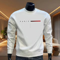 Paris Casual Fashion Men's O-Neck Hoodies High Grade Spring Autumn Warm Soft Long Sleeved T-shirts Male Home Outdoor Pullover