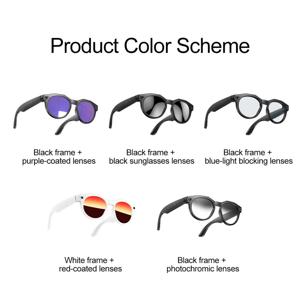 New Upgrade Brand Smart Glasses 800W Camera HD Video Recording AI Photo Recognition Bluetooth Call Translation Voice Sunglasses