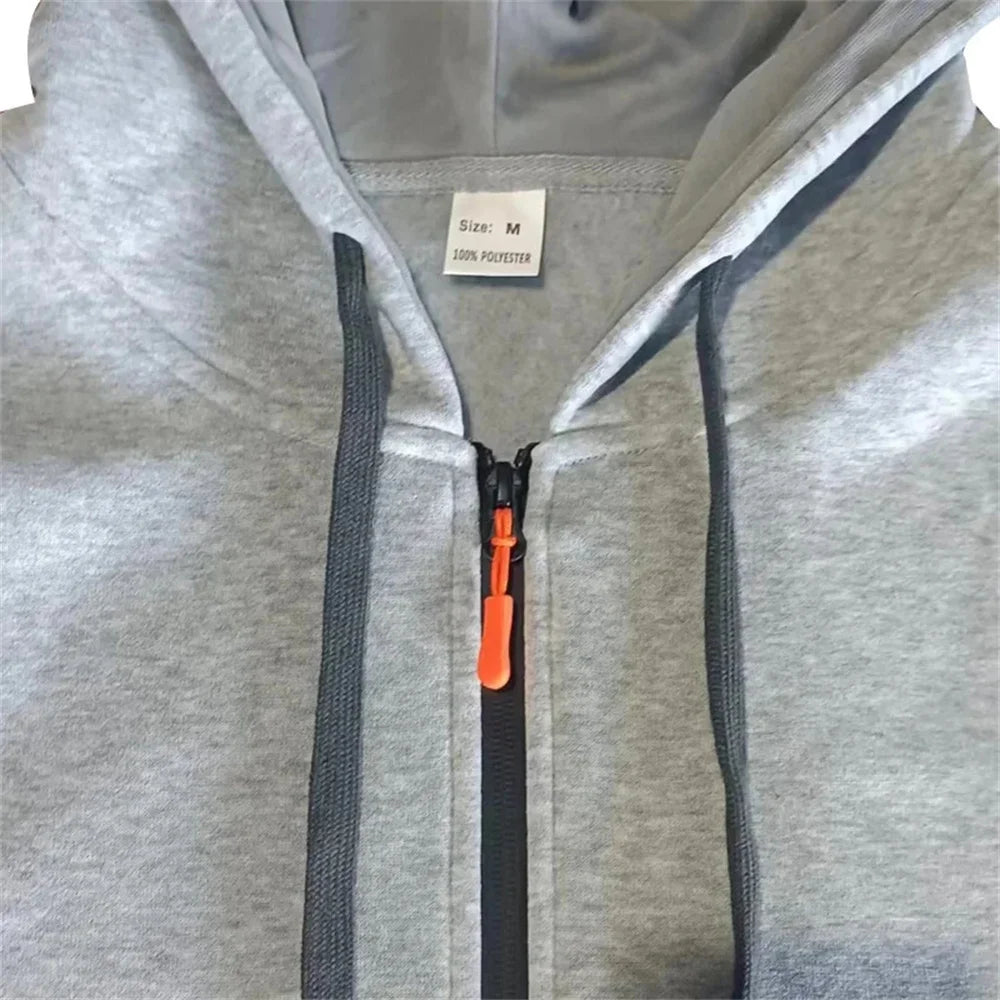 Men's Autumn and Winter Sports Sweatshirts and Sports Pants, Outdoor Jogging Windproof Semi-zipper Comfortable Sports Suits