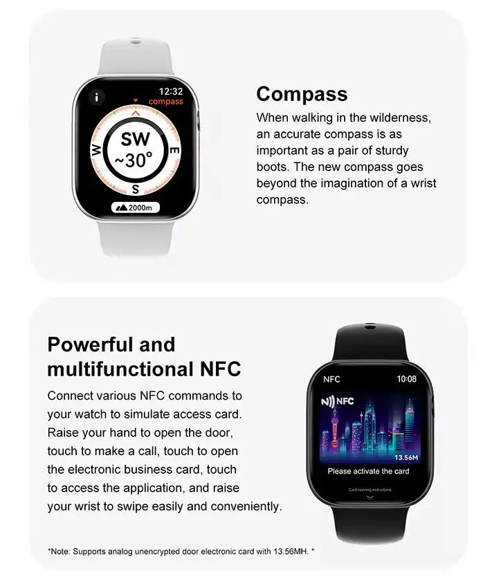 2025 Series 10 Watch 10 GPS Smart Watch Memory Music Video Bluetooth Call Heart Rate Waterproof NFC Smartwatch For Apple Android