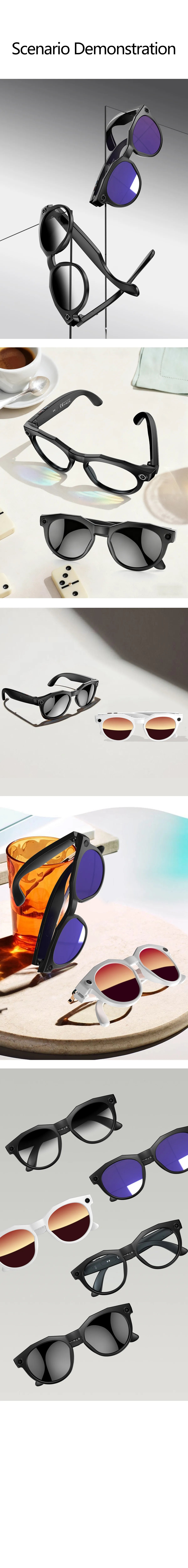 New Upgrade Brand Smart Glasses 800W Camera HD Video Recording AI Photo Recognition Bluetooth Call Translation Voice Sunglasses