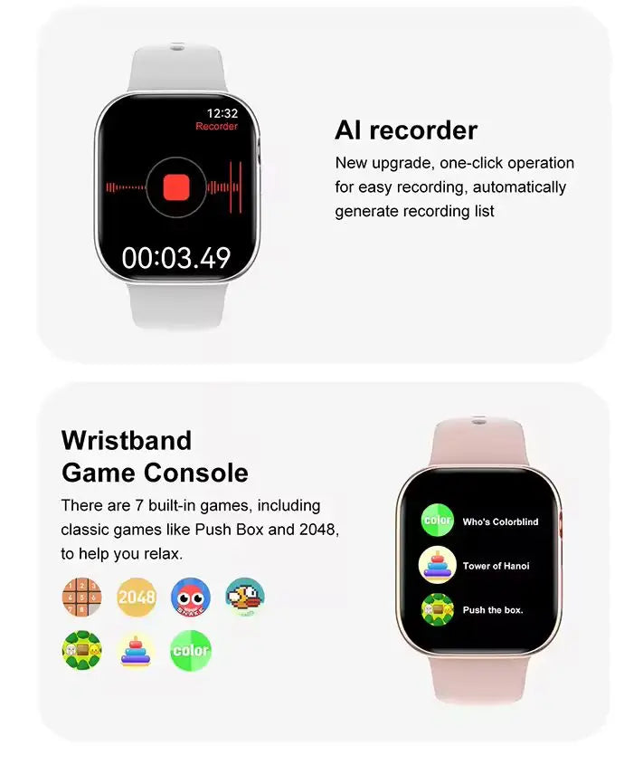 2025 Series 10 Watch 10 GPS Smart Watch Memory Music Video Bluetooth Call Heart Rate Waterproof NFC Smartwatch For Apple Android