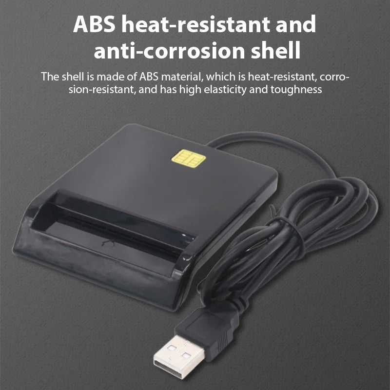 Multi-function Portable USB 2.0 Intelligent Card Reader Affordable Easy Use for DNIE ATM CAC IC ID Bank SIM Card Reader
