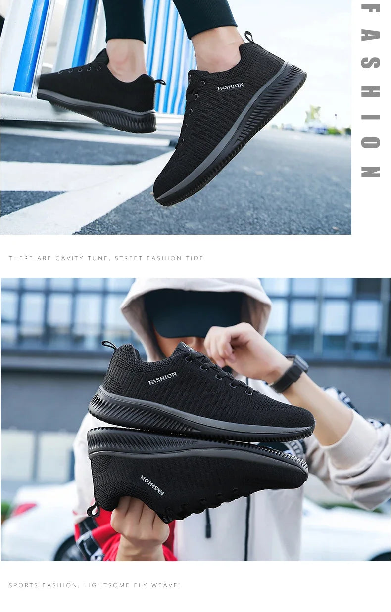 Men Running Walking Knit Shoe Casual Sneakers Breathable Sports Running Athletic Gym Lightweight Outdoor Women Shoes Size38-47