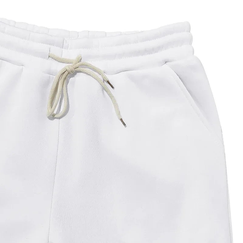 Autumn and Winter Printed New Men's Velvet Hoodie, Work Clothes, Pants Set, Sports Fashion, Leisure Multi Pocket 2-piece Set