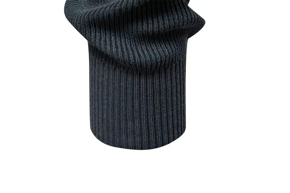 2025 autumn and winter new round-neck fashionable pure-color sweater for men, high-quality business casual knitted men's sweater