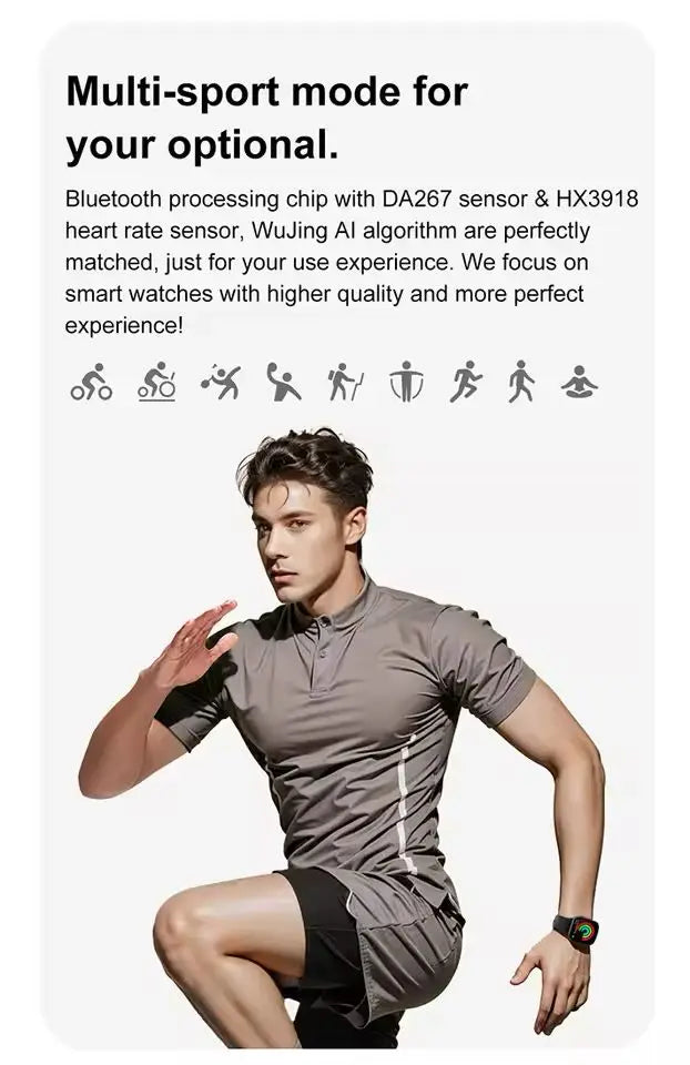 2025 Series 10 Watch 10 GPS Smart Watch Memory Music Video Bluetooth Call Heart Rate Waterproof NFC Smartwatch For Apple Android