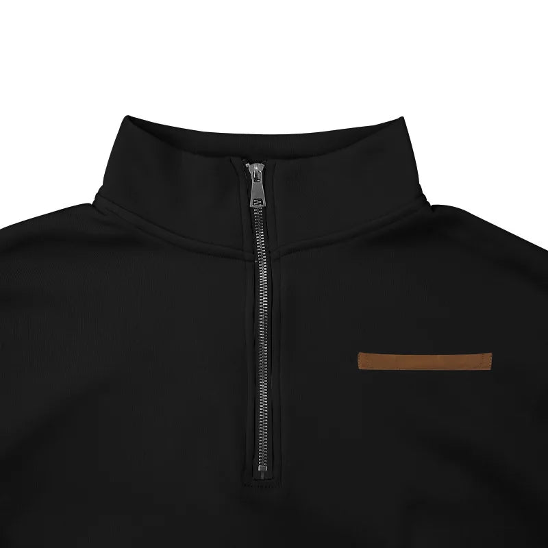 Men's Fleece Long-Sleeved Sweatshirt American Autumn Winter Half-Zip Loose Stand-Up Collar Pullover Comfortable Men's Sweatshirt