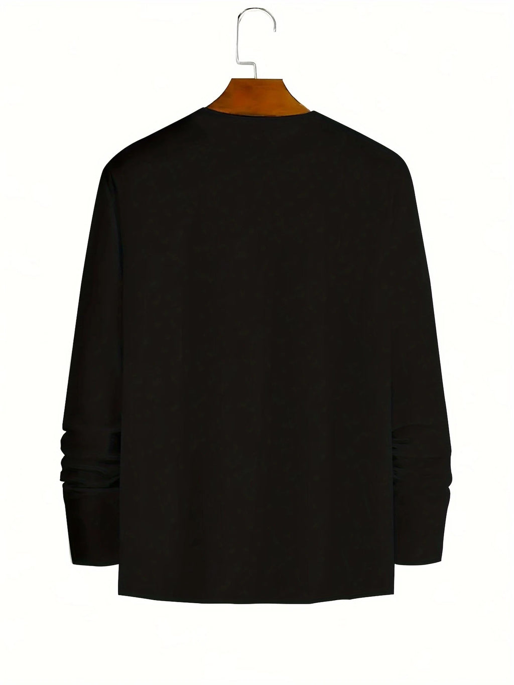 Men's 100% pure cotton loose fit plus size comfortable casual sports Boston letter printed round neck long sleeved T-shirt top