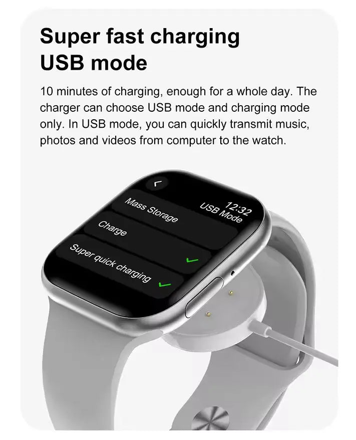 2025 Series 10 Watch 10 GPS Smart Watch Memory Music Video Bluetooth Call Heart Rate Waterproof NFC Smartwatch For Apple Android